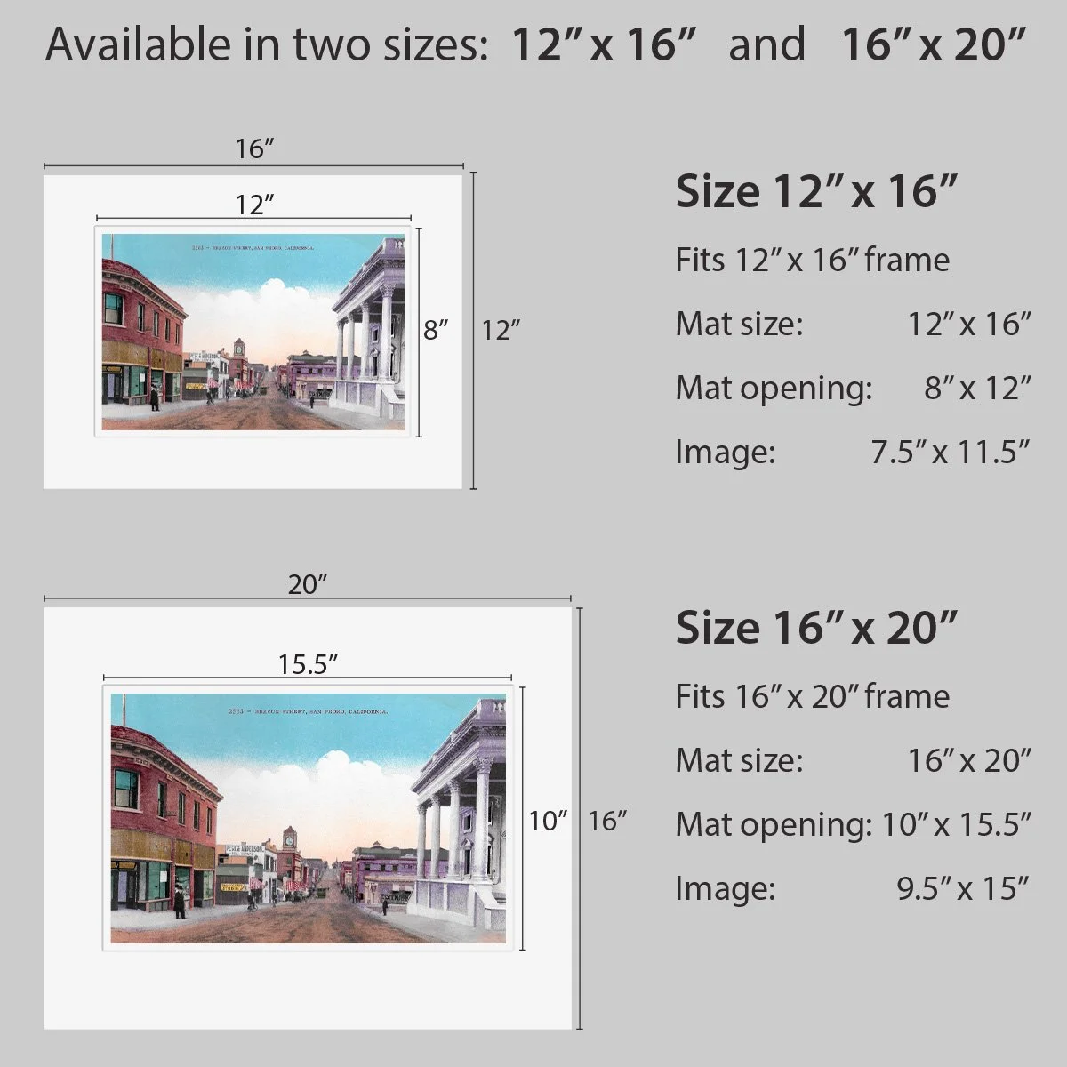 Wall Art - San Pedro, Beacon Street - Circa 1910