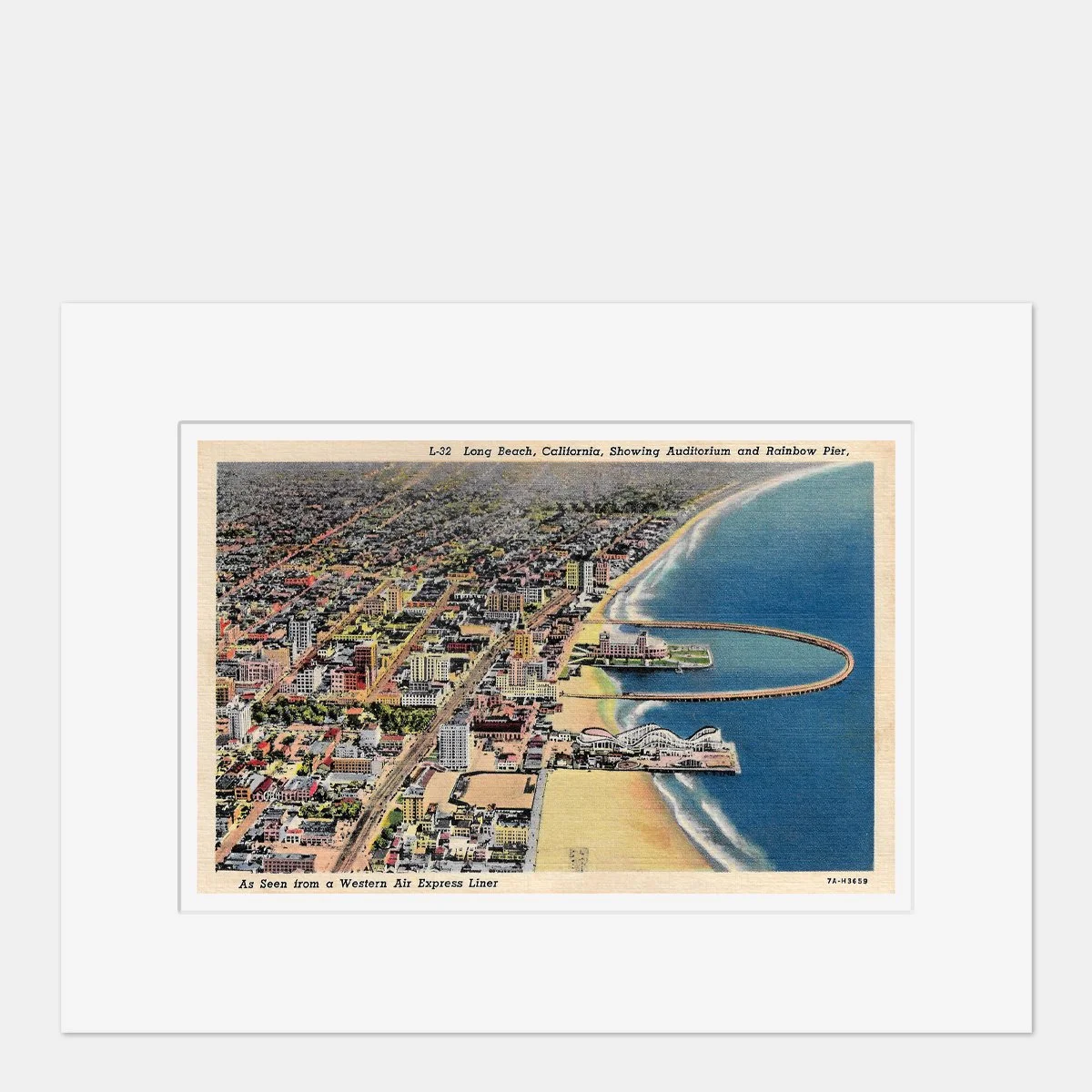Wall Art - Long Beach Bird's-eye View - 1937