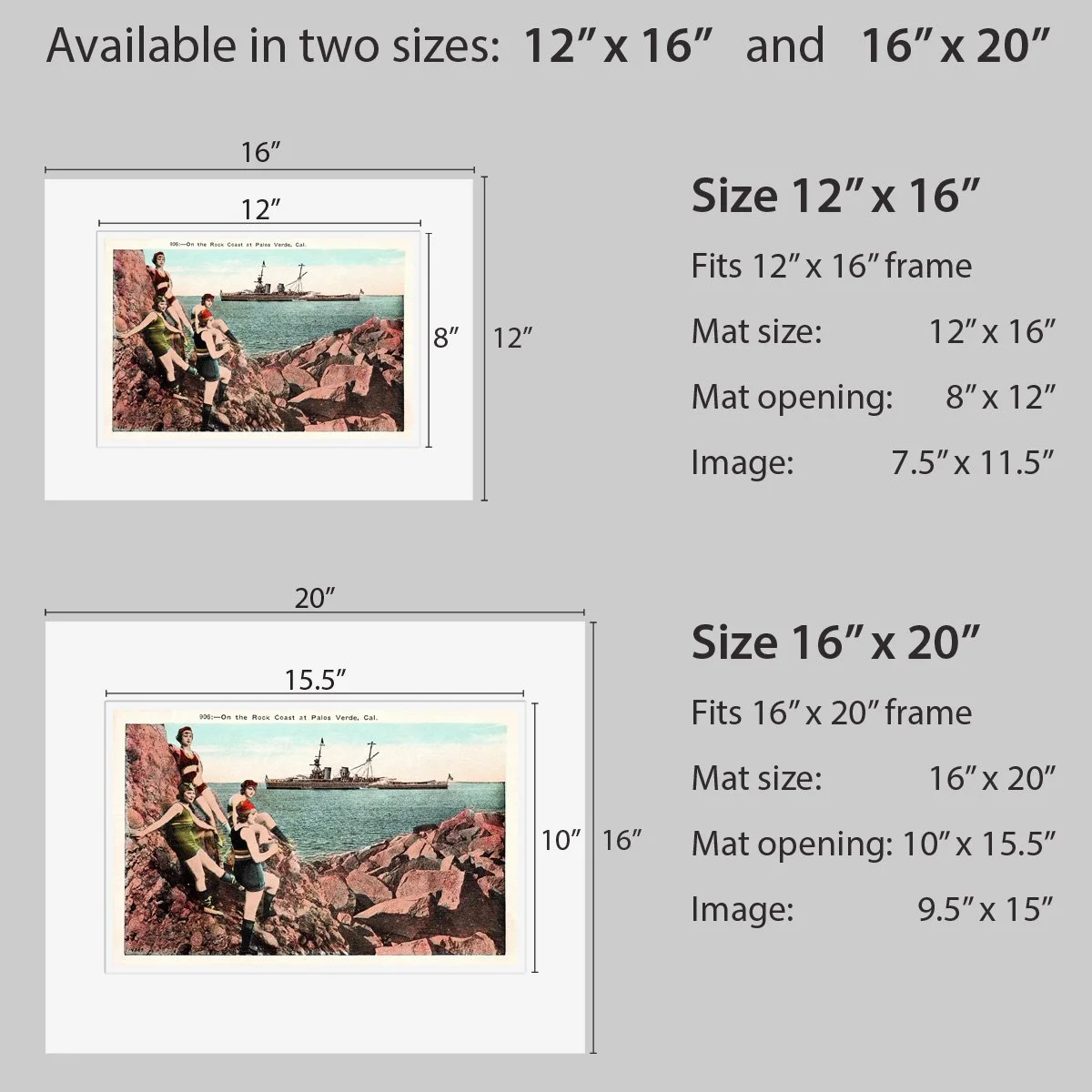 Wall Art - Palos Verdes On the Rocks - Circa 1920