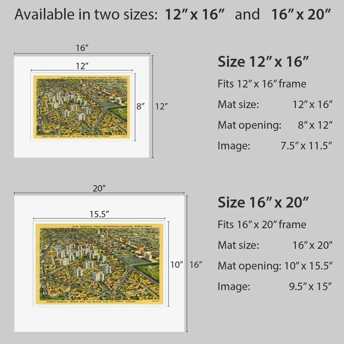 Wall Art - Park La Brea and Miracle Mile, Los Angeles - 1951