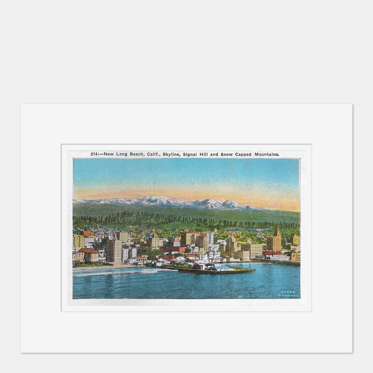 Wall Art - Long Beach Skyline - Circa 1930