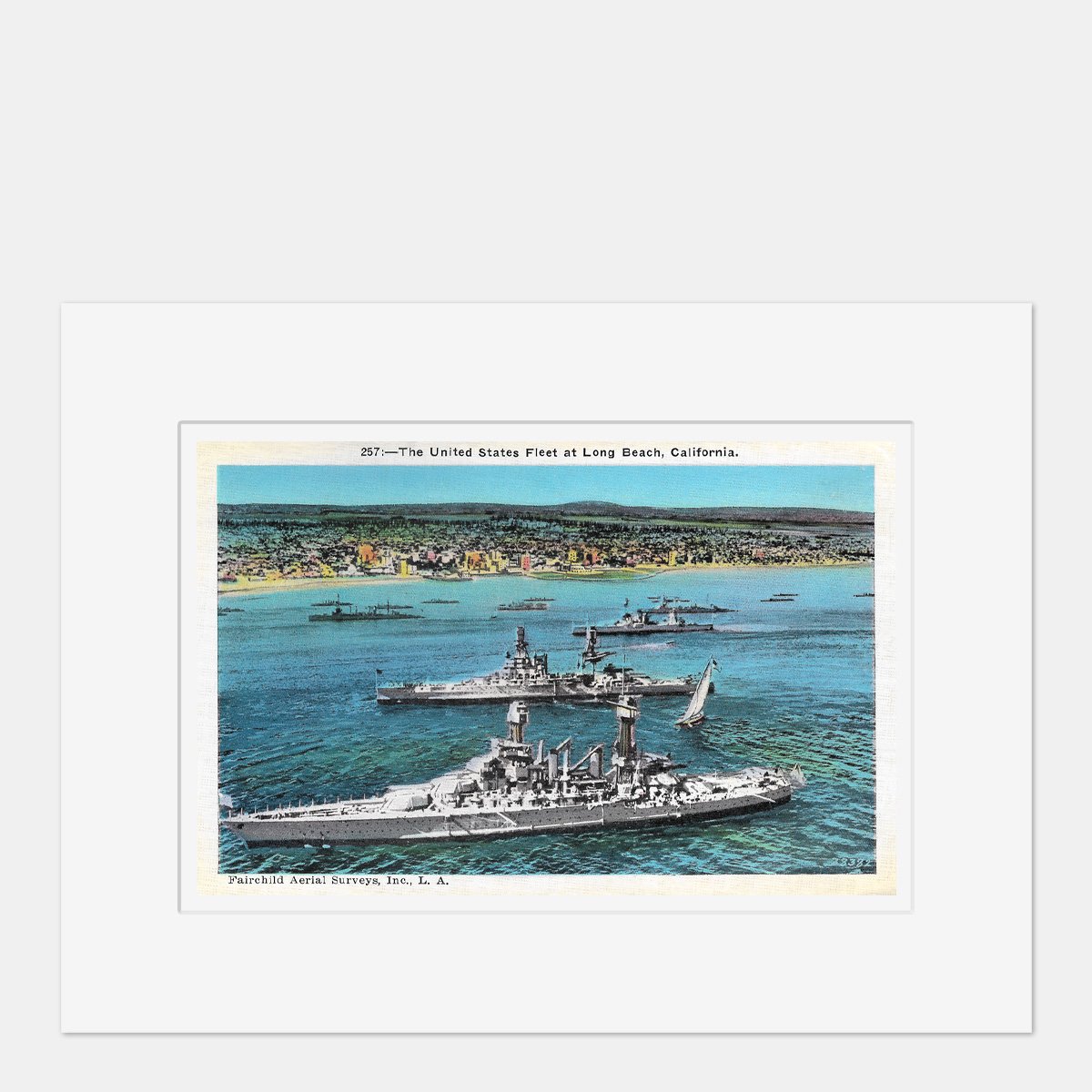 Wall Art - Long Beach US Fleet - Circa 1920