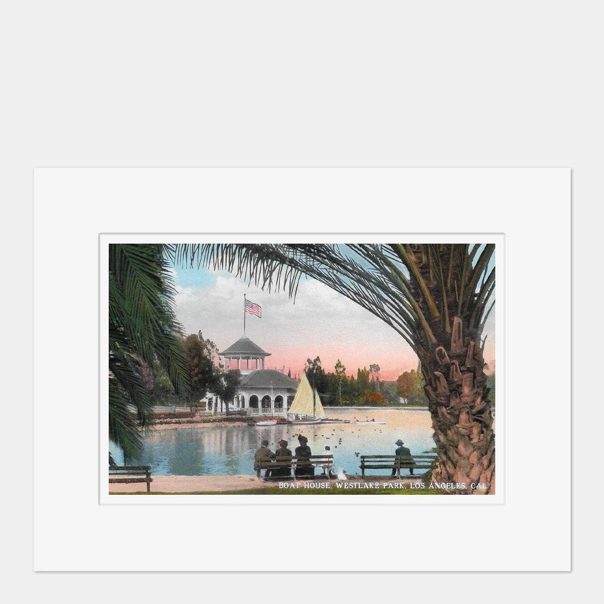 Wall Art - Boat House at Westlake Park, Los Angeles