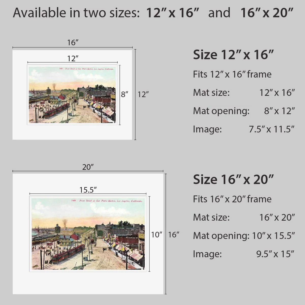 Wall Art - San Pedro Harbor Front Street - Circa 1910