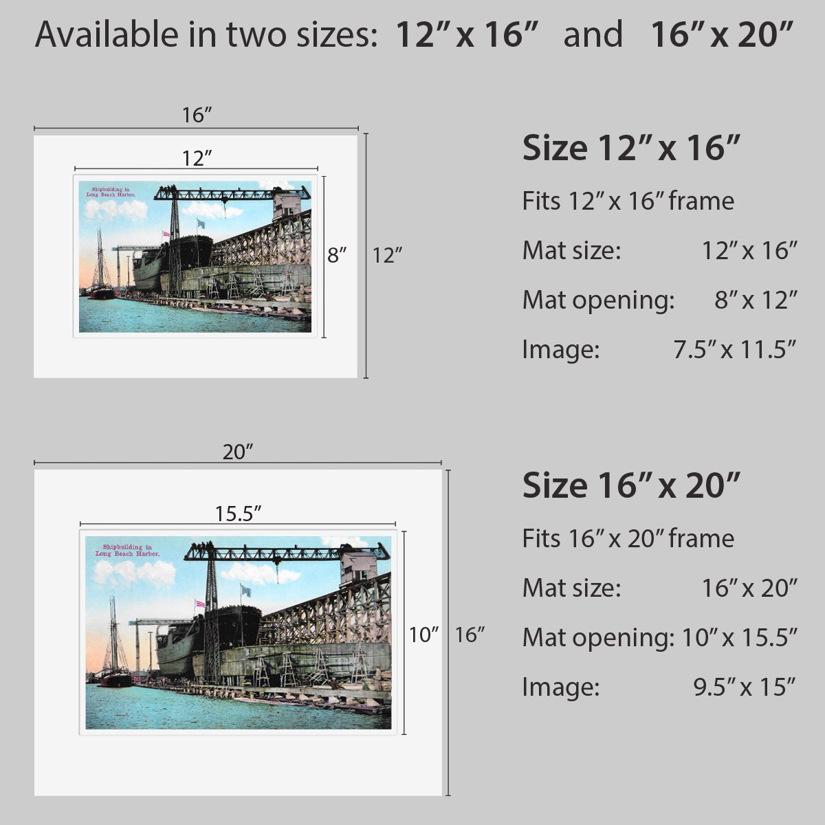 Wall Art - Long Beach Shipbuilding - Circa 1910