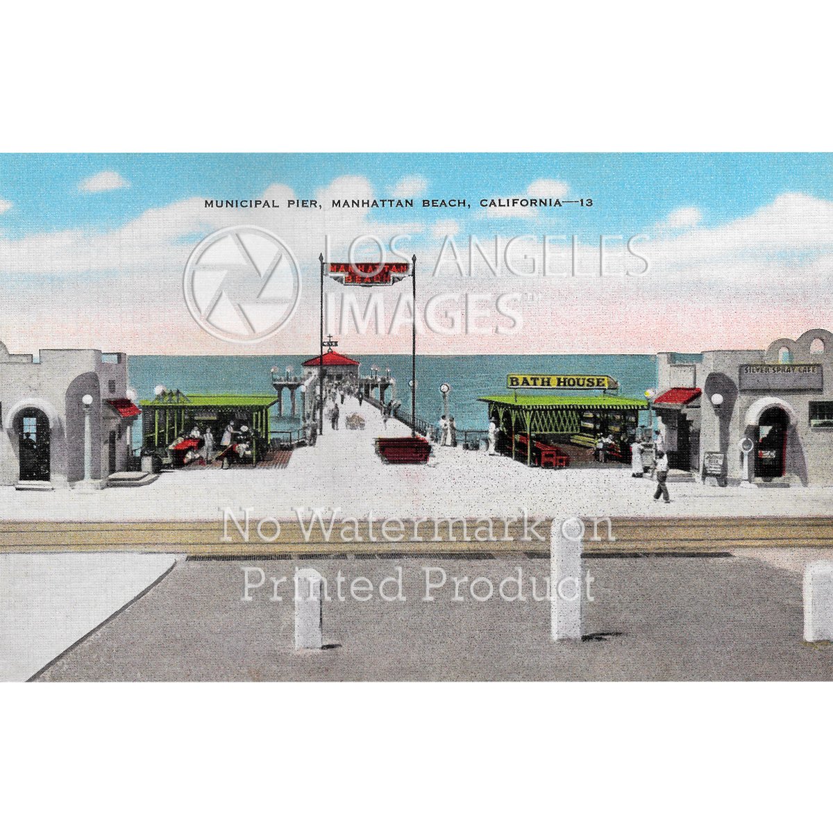 Manhattan Beach Pier - Circa 1945