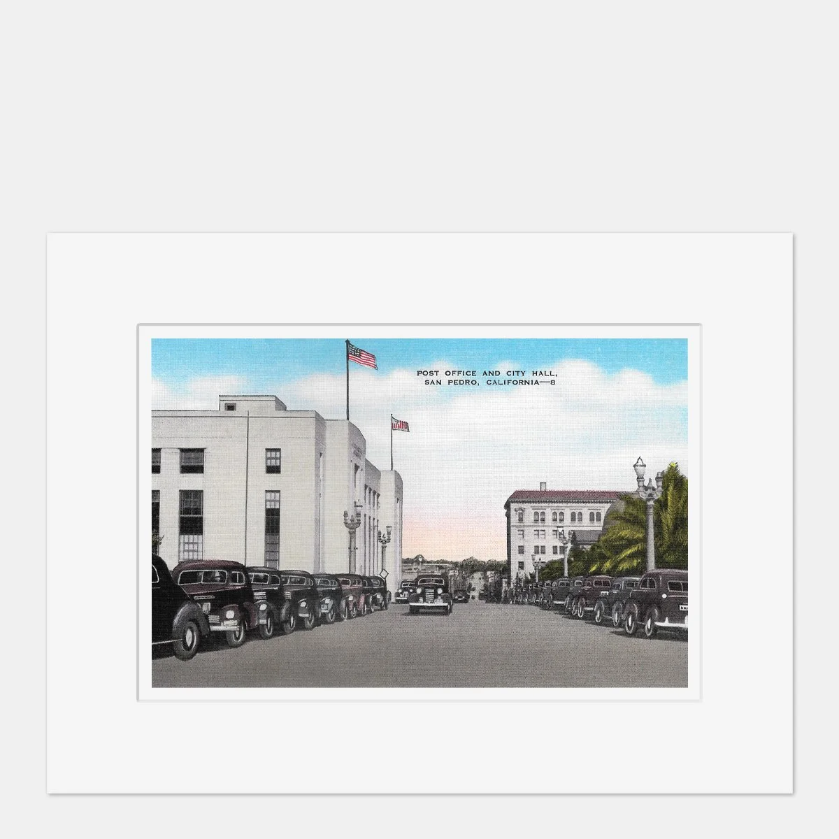 Wall Art - San Pedro Post Office and City Hall - Circa 1936