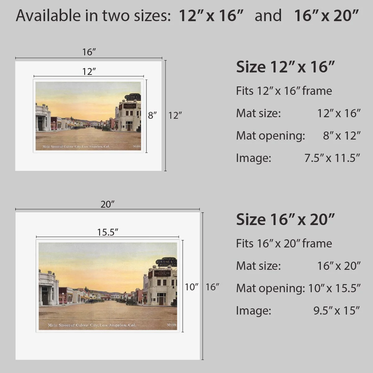 Wall Art - Culver City Main Street - Circa 1920