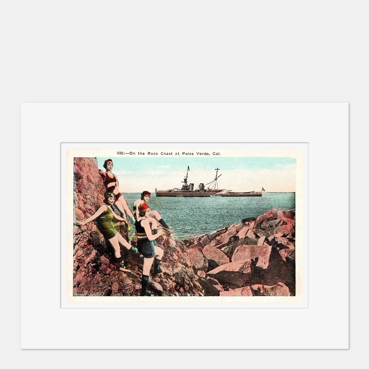 Wall Art - Palos Verdes On the Rocks - Circa 1920