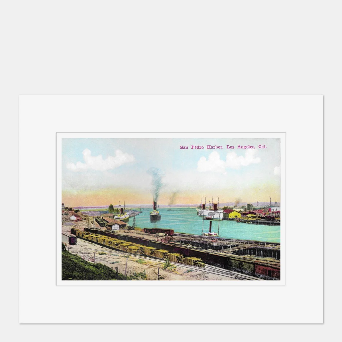 Wall Art - San Pedro Harbor - Circa 1910