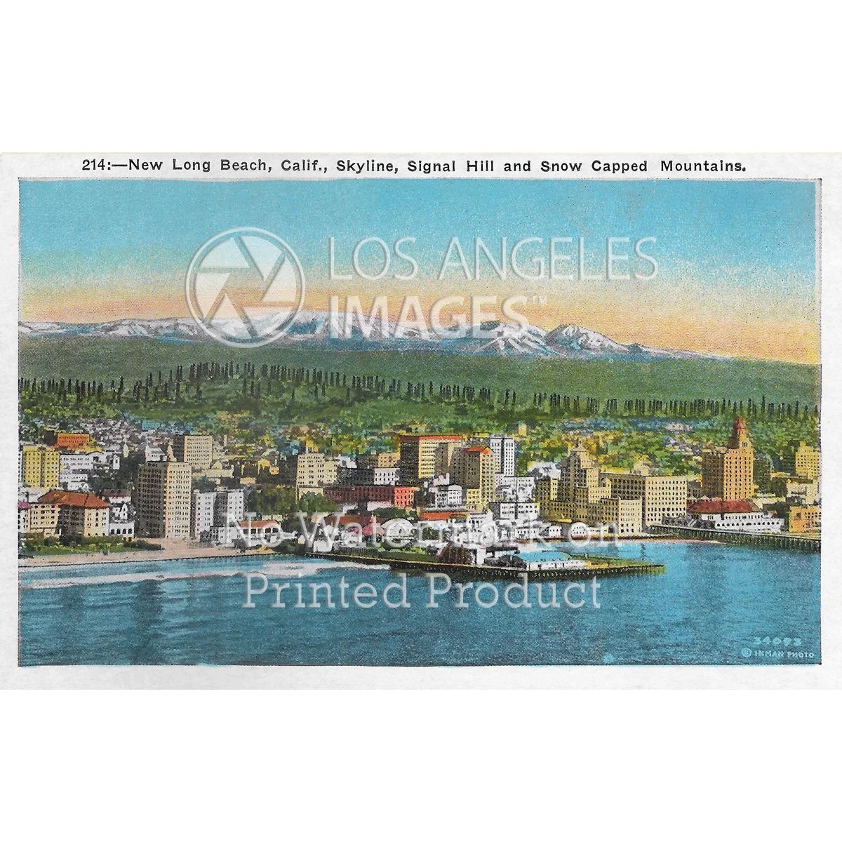 Long Beach Skyline - Circa 1930