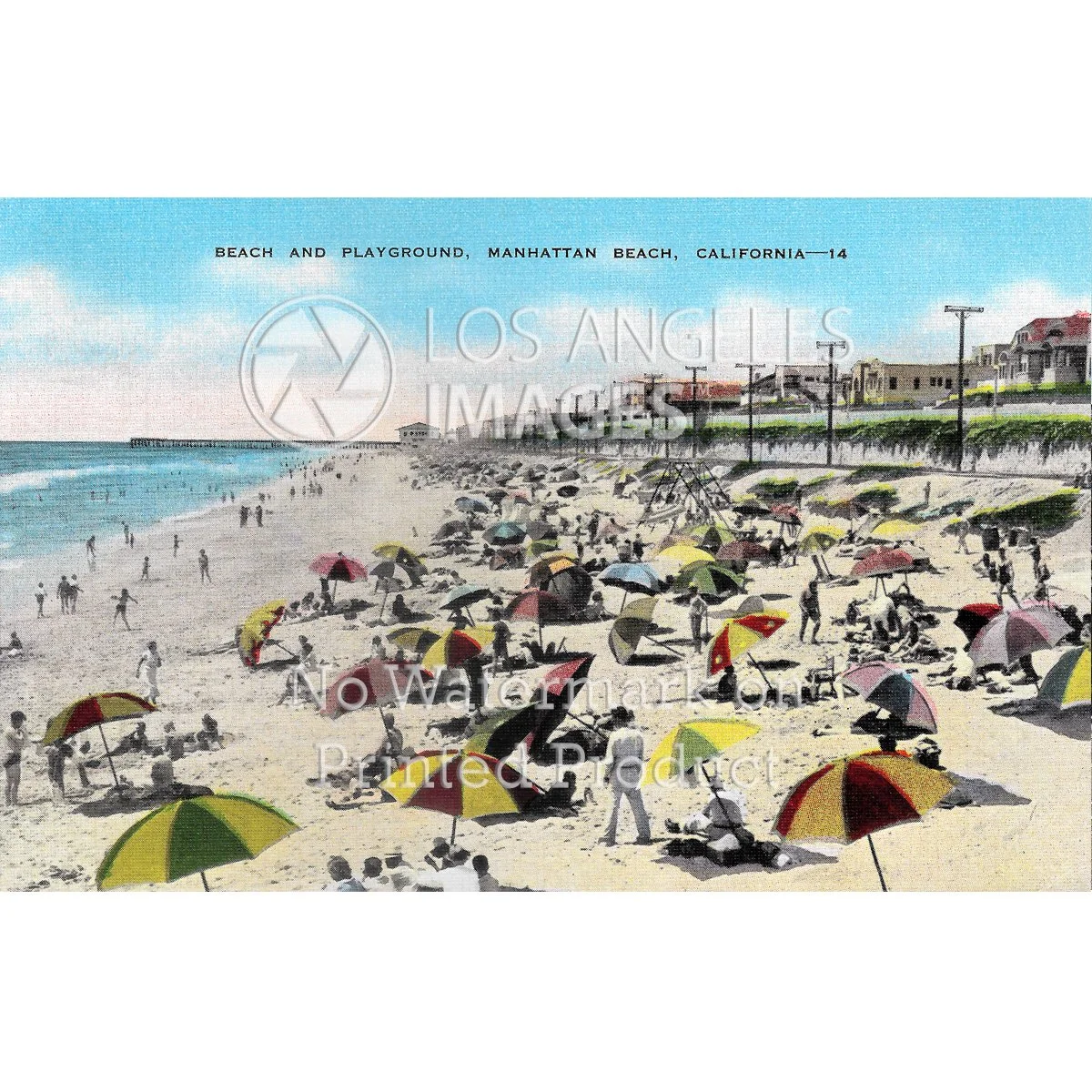 Manhattan Beach Beach - Circa 1945