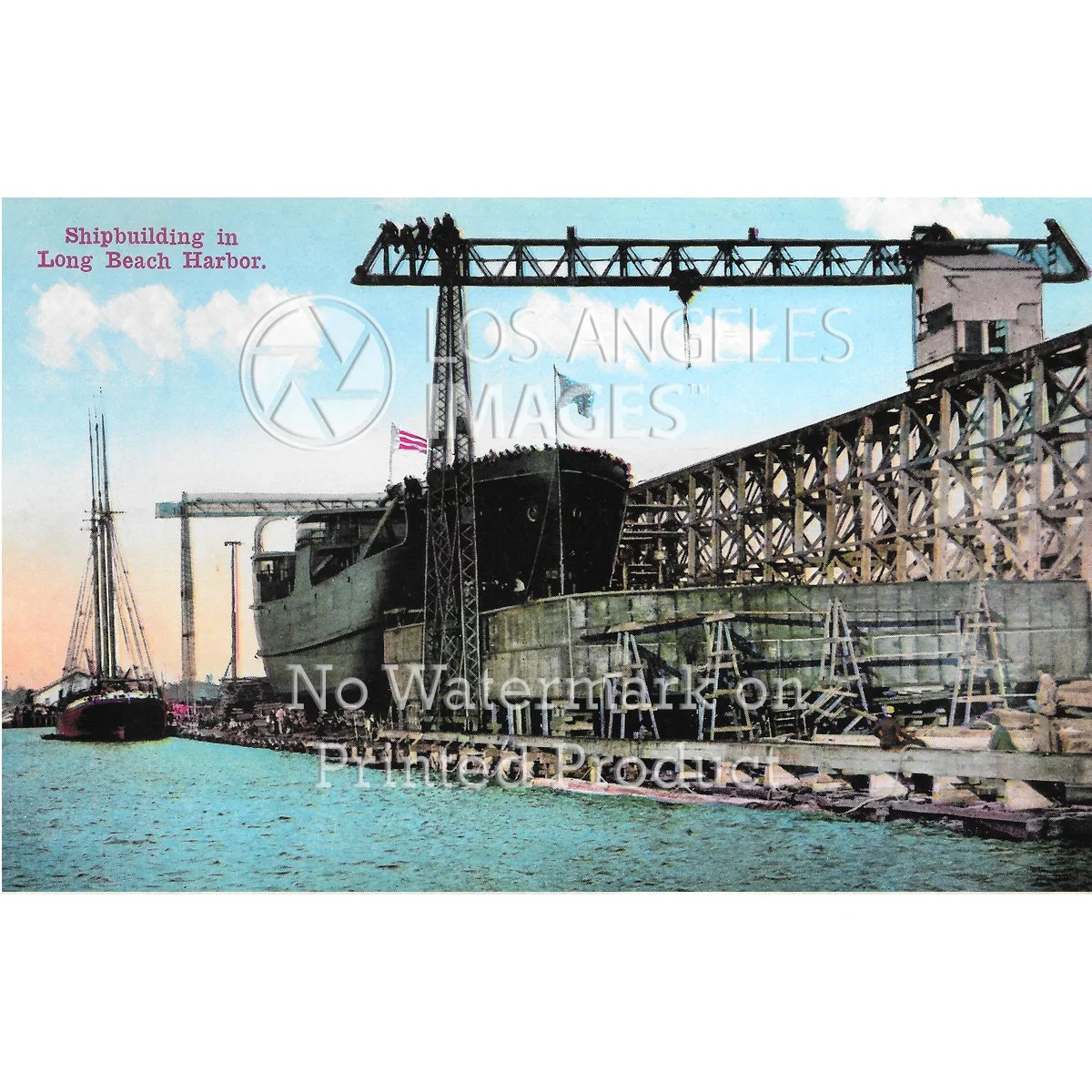 Long Beach Shipbuilding - Circa 1910