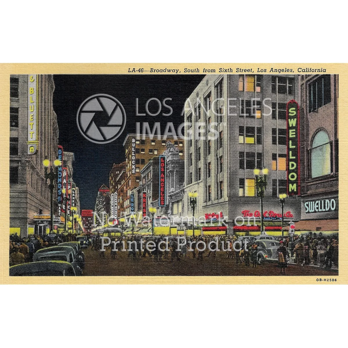 Broadway from 6th Street, Los Angeles - 1940