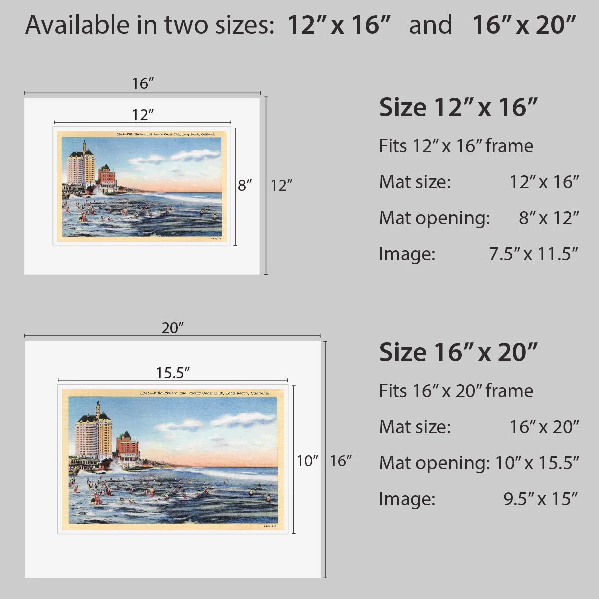 Wall Art - Long Beach Villa Riviera and Pacific Coast Club