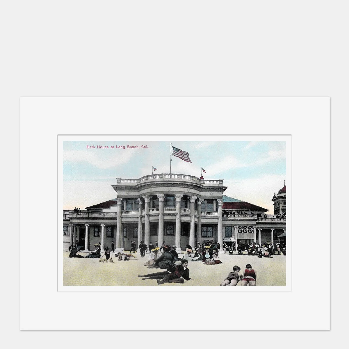 Wall Art - Long Beach Bath House - Circa 1910