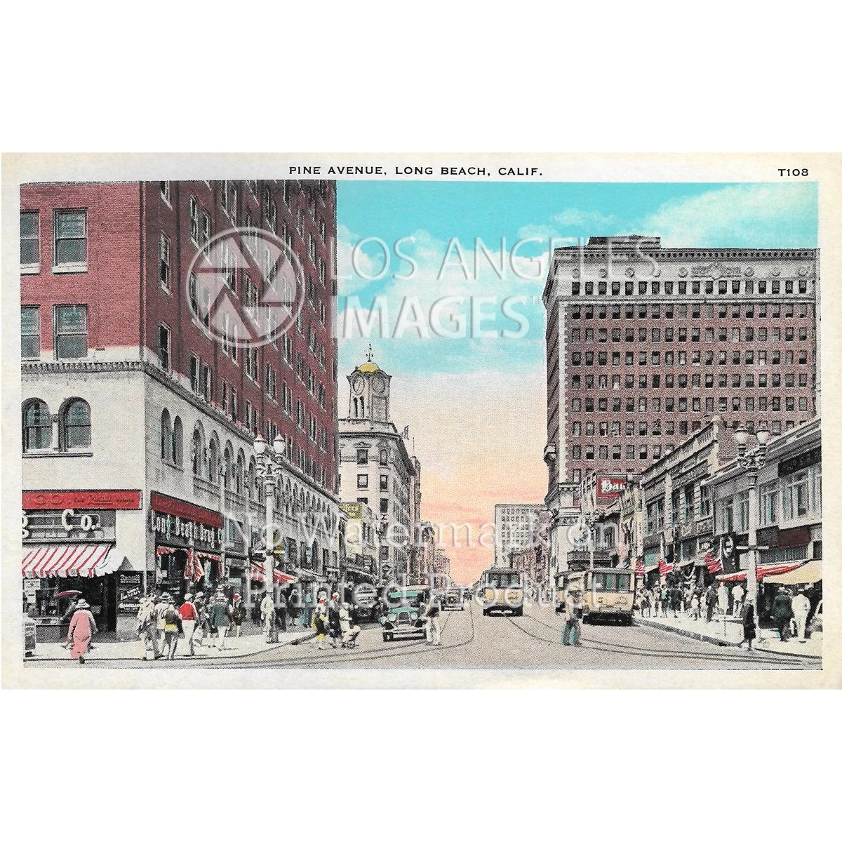 Long Beach Pine Avenue - Circa 1930