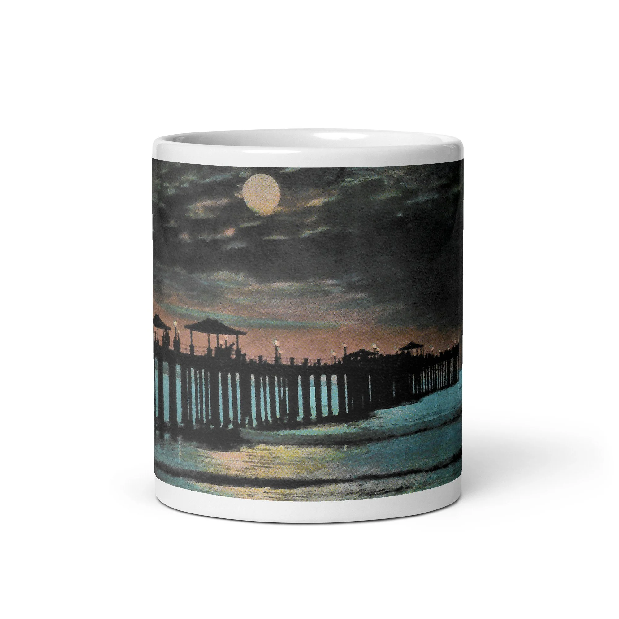 Mug - Hermosa Beach Pier at Night