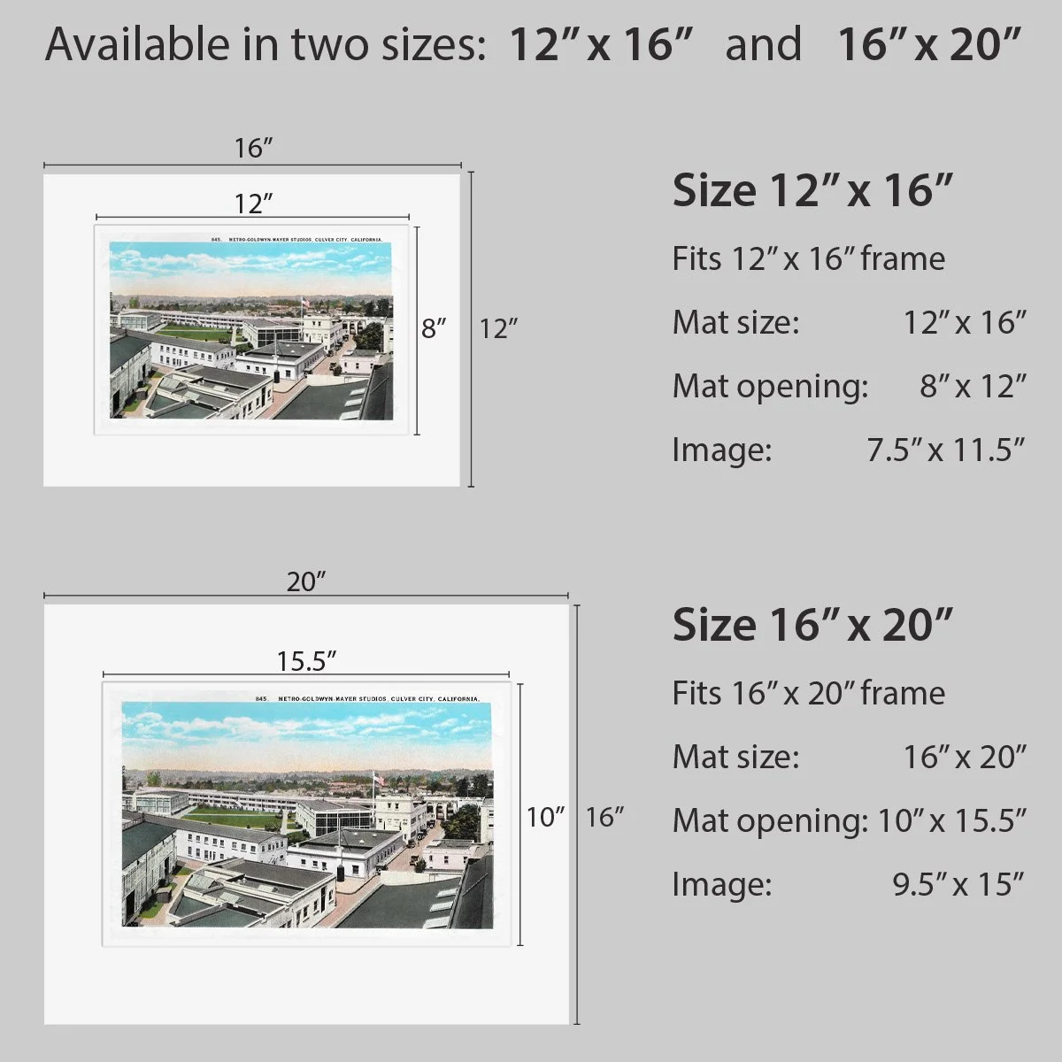 Wall Art - Culver City MGM Metro Goldwyn Mayer Studios - Circa 1925