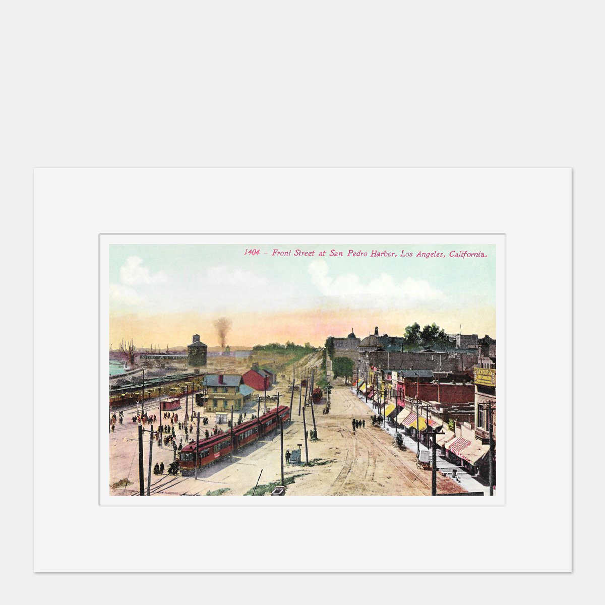 Wall Art - San Pedro Harbor Front Street - Circa 1910