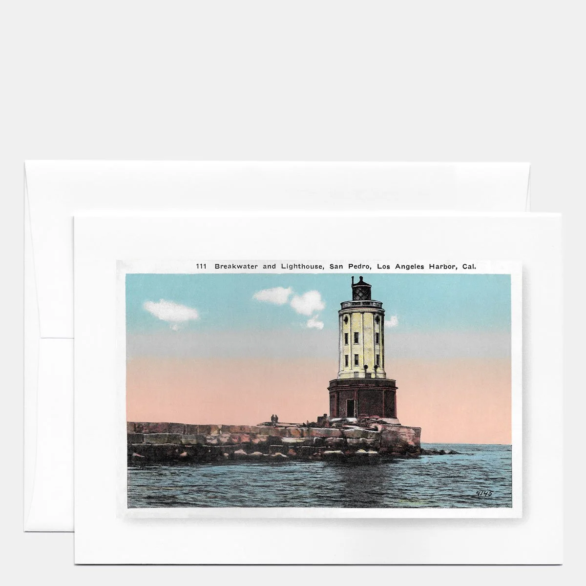 San Pedro Breakwater and Lighthouse, Circa 1920