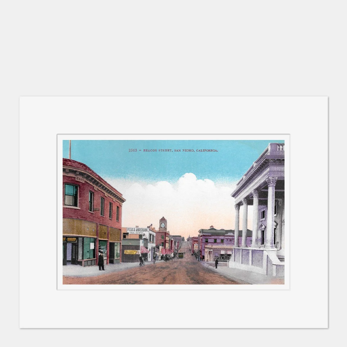 Wall Art - San Pedro, Beacon Street - Circa 1910