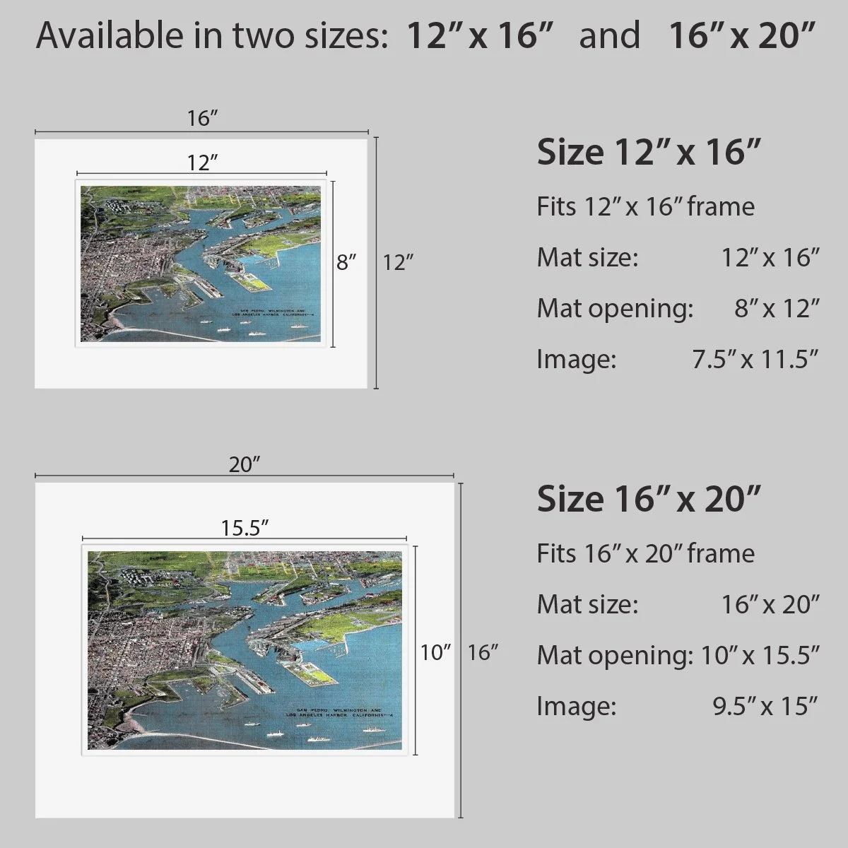 Wall Art - San Pedro Harbor - Circa 1940