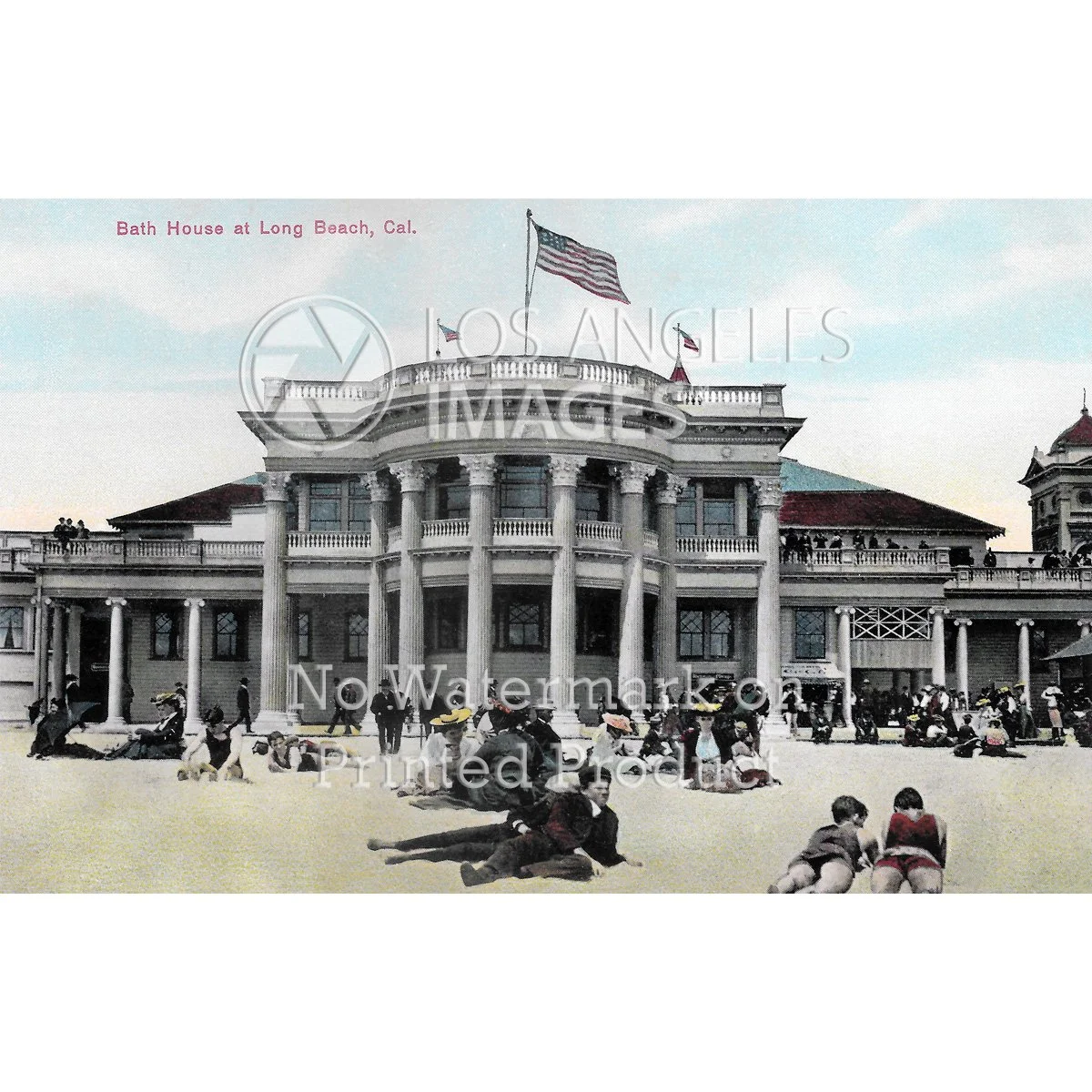 Notecard - Long Beach Bath House - Circa 1910