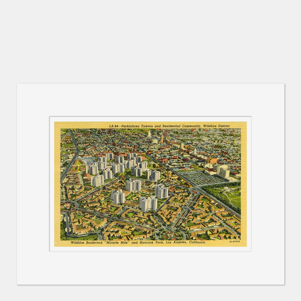 Wall Art - Park La Brea and Miracle Mile, Los Angeles - 1951