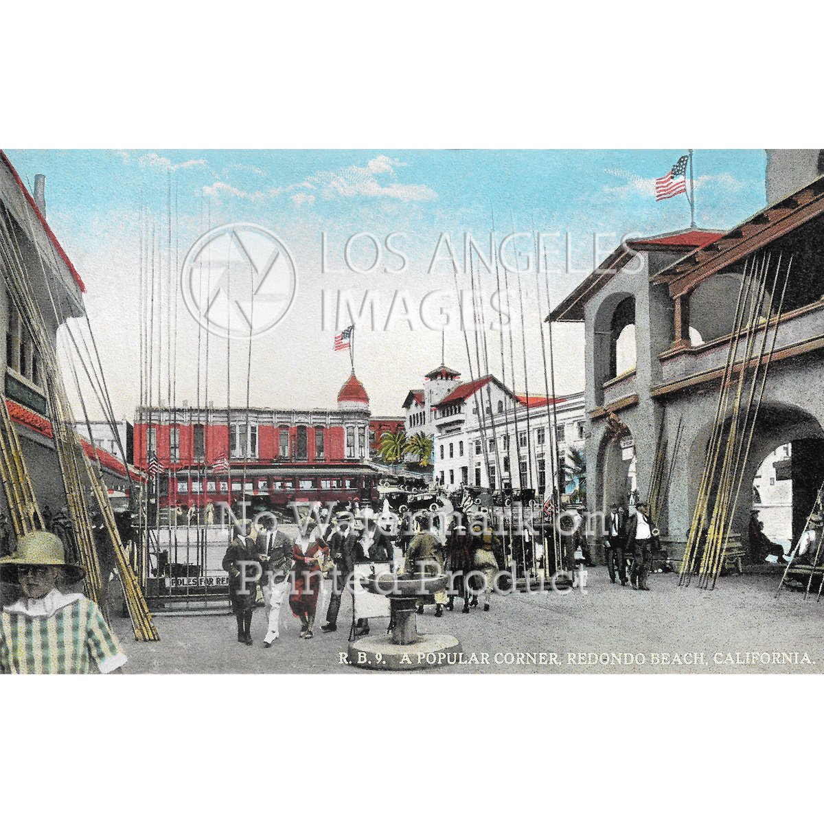 Redondo Beach Popular Corner - Circa 1915