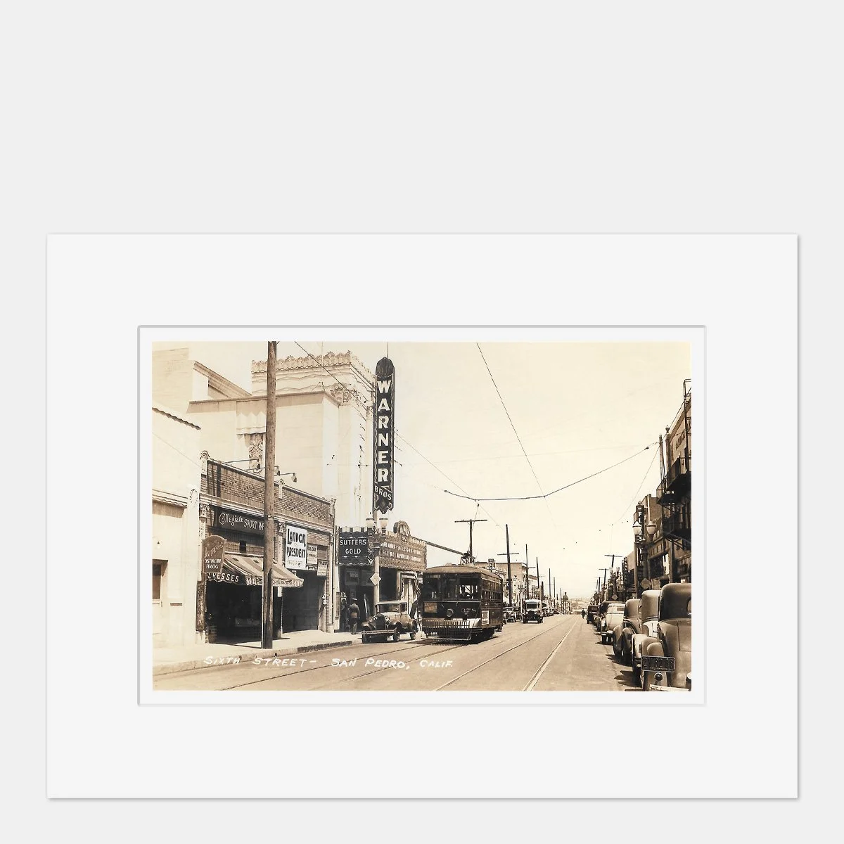 Wall Art - San Pedro 6th Street Warner Theater - 1936