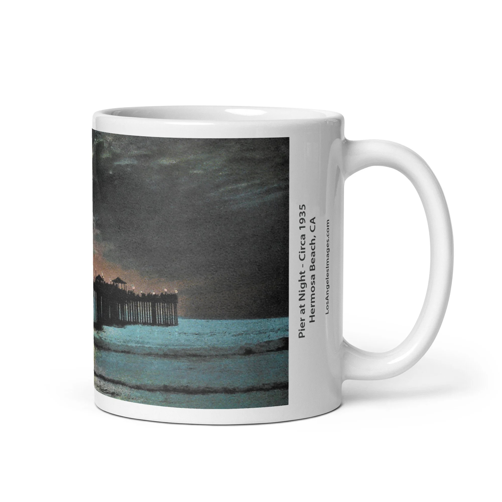 Mug - Hermosa Beach Pier at Night