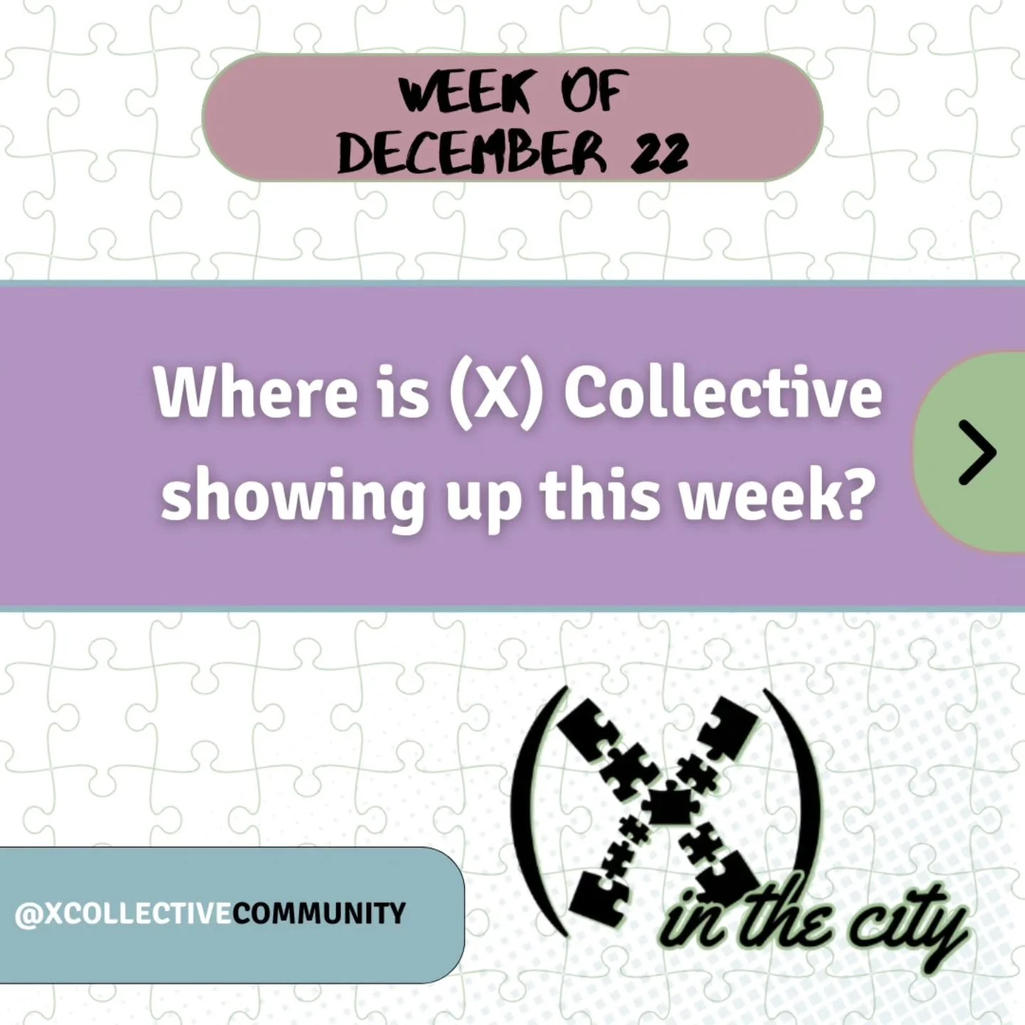 Here's where we'll be showing up this upcoming week fo our last (X) in the City of 2025!

Misericordia Hearts &amp; Flour Bakery and Cafe (@misheartsandflourcafe)
Tuesday, December 23, 11:30am-12:30pm

Let's get outside together! See you there!

#com
