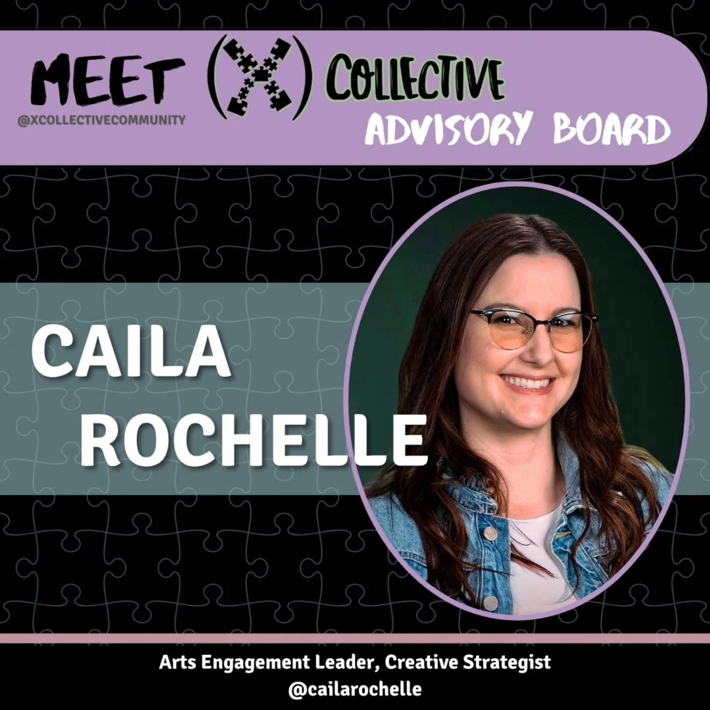 Meet our Advisory Board Member, Caila Rochelle (@cailarochelle)!

Caila (she/her) is a community arts professional with over 15 years of experience working with non-profit, corporate, and municipal arts and culture partners, including academic arts a
