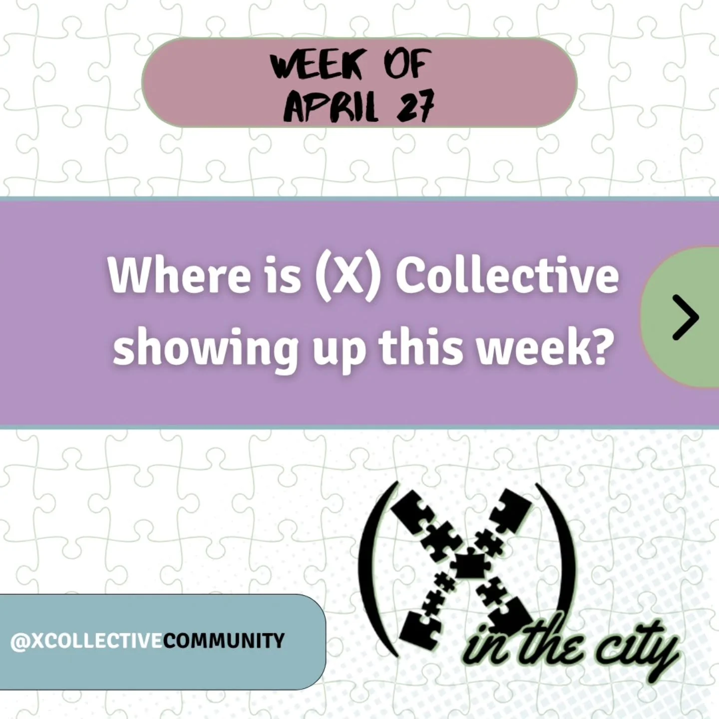 Here's where we'll be showing up this upcoming week for (X) in the City!

ABLE Fest (Devising Ensemble Showcase) presented by A.B.L.E. (@ableensemble)
Saturday, May 2, 2 PM at Edge Theatre

Let's get outside together! See you there!

#community #conn