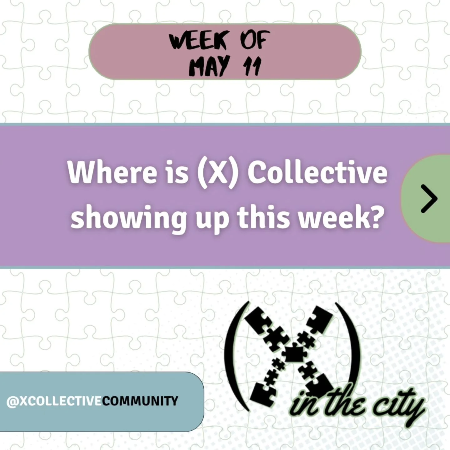 Here's where we'll be showing up this upcoming week for (X) in the City!

Free Street Presents: spark
Performed at Free Street Theater (@freestreetchicago)
Friday, May 15, 7 PM

Ticket link in bio!

#community #connection #communitybuilding #relation
