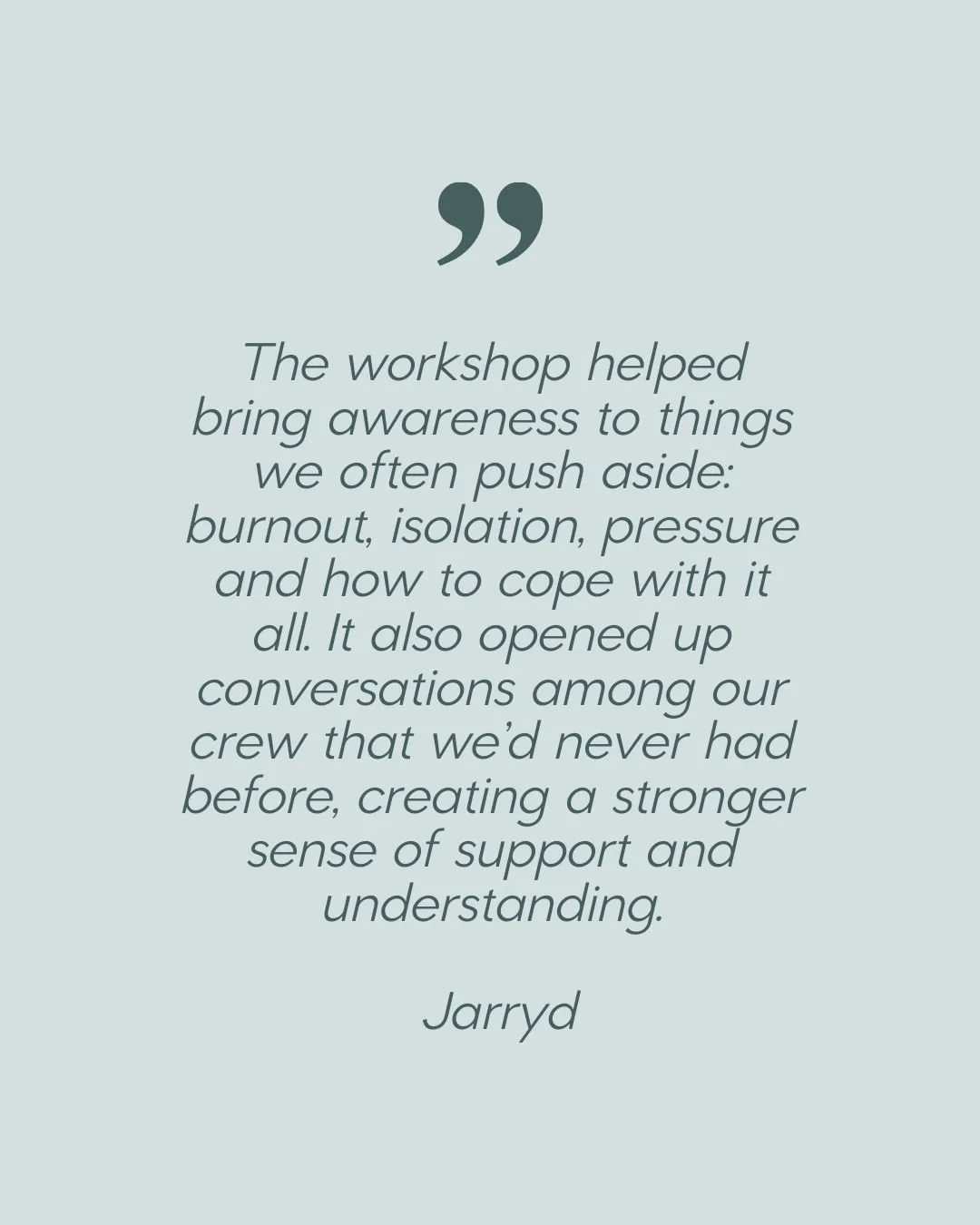 We are so grateful for voices like Jarryd&rsquo;s, and for crews who are choosing awareness, conversation, and change.

This is what Haven was built for: creating safe spaces where mental health is not just acknowledged, but supported &mdash; so that
