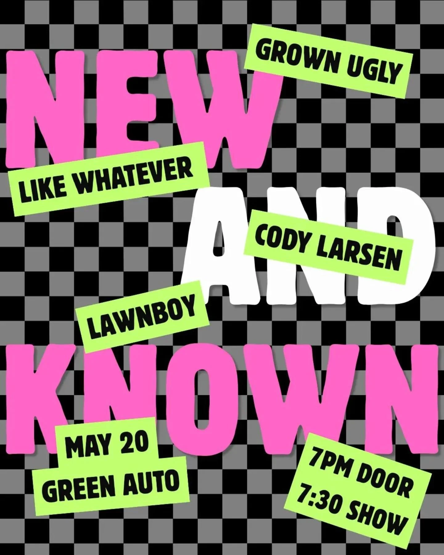 SURPRISE!!! 🎉
We're all SO pumped to be part of this lil showcase ONE WEEK FROM NOW 💀 
with @worldgrownugly @codylarsenmusic &amp; @lawnboyband at @greenautomusic 
celebrating New and Known bands!
💚🚘🎵

Find early bird tickets for $10 at the link
