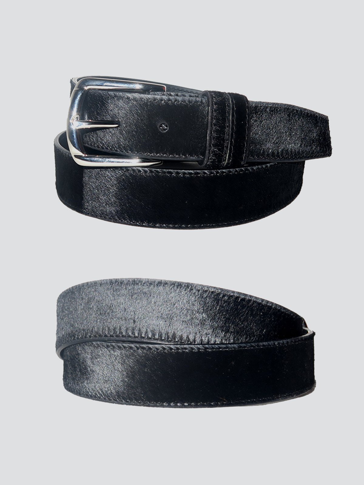 Black Pony Hair Belt