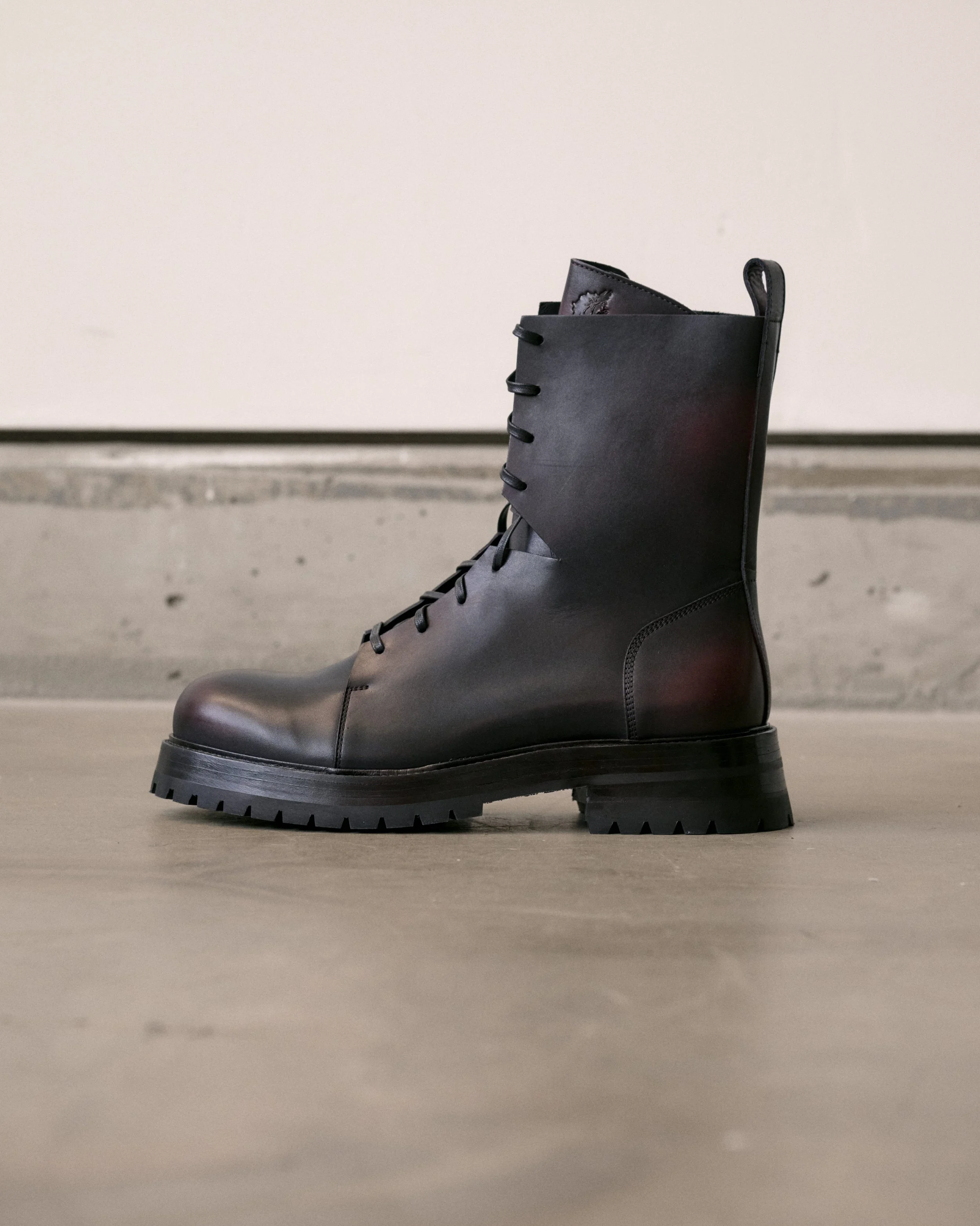 Cherry-Funk Combat Boots