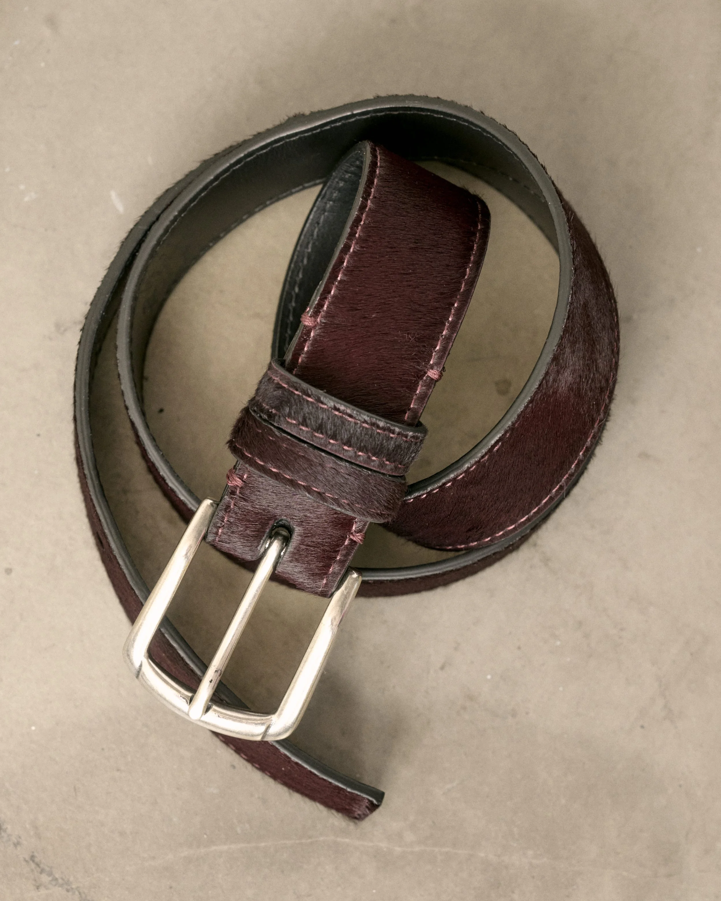 Cherry-Funk Pony Hair Belt