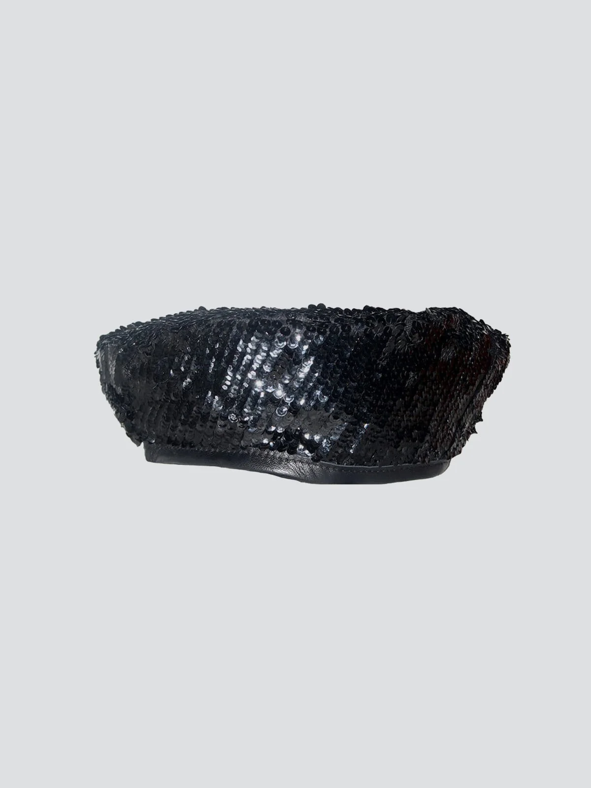 Black Antique Sequin Beret
