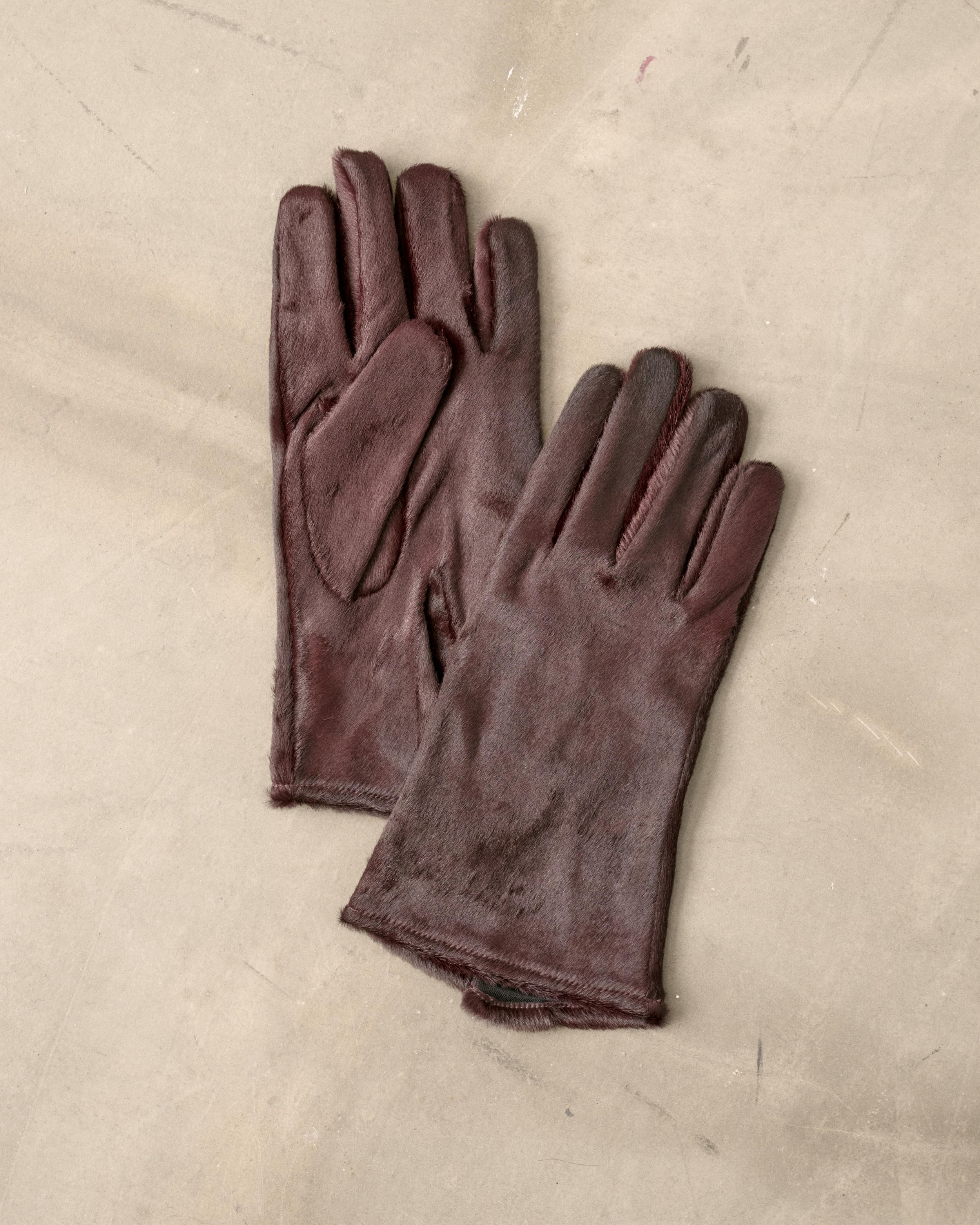 Cherry-Funk Pony Hair Gauntlet Gloves