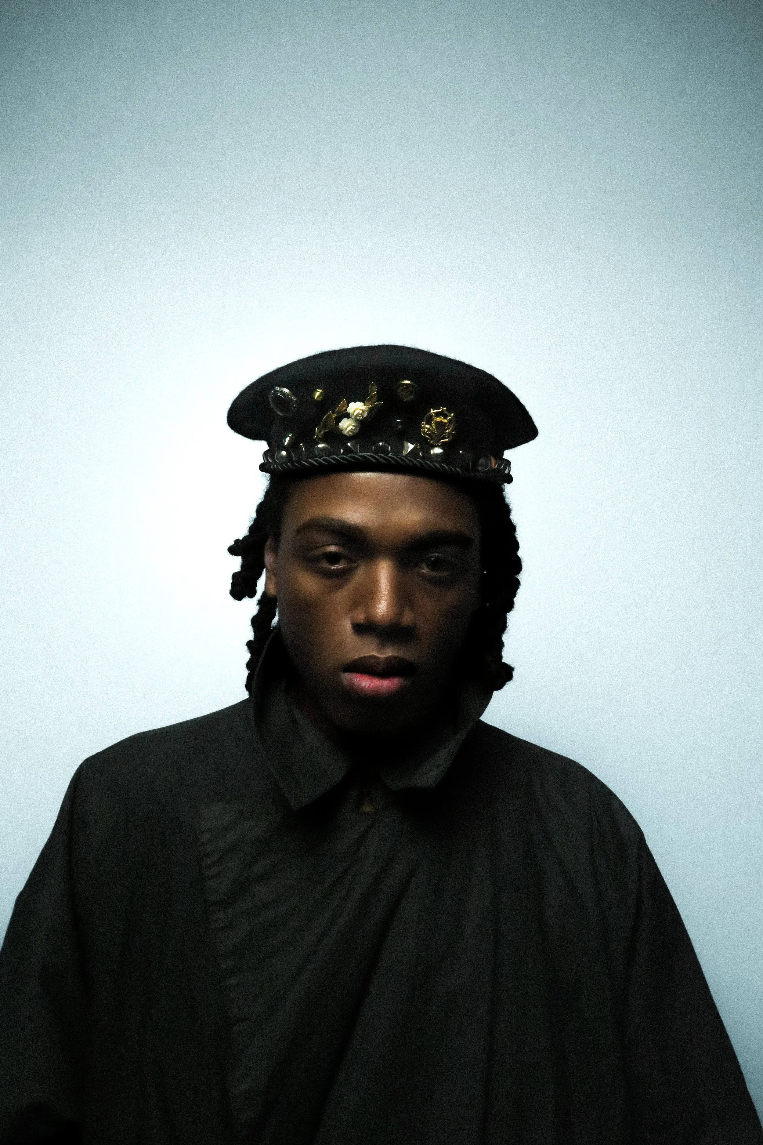 Pretty Relics x KODY PHILLIPS Lasso Beret in Black Wool