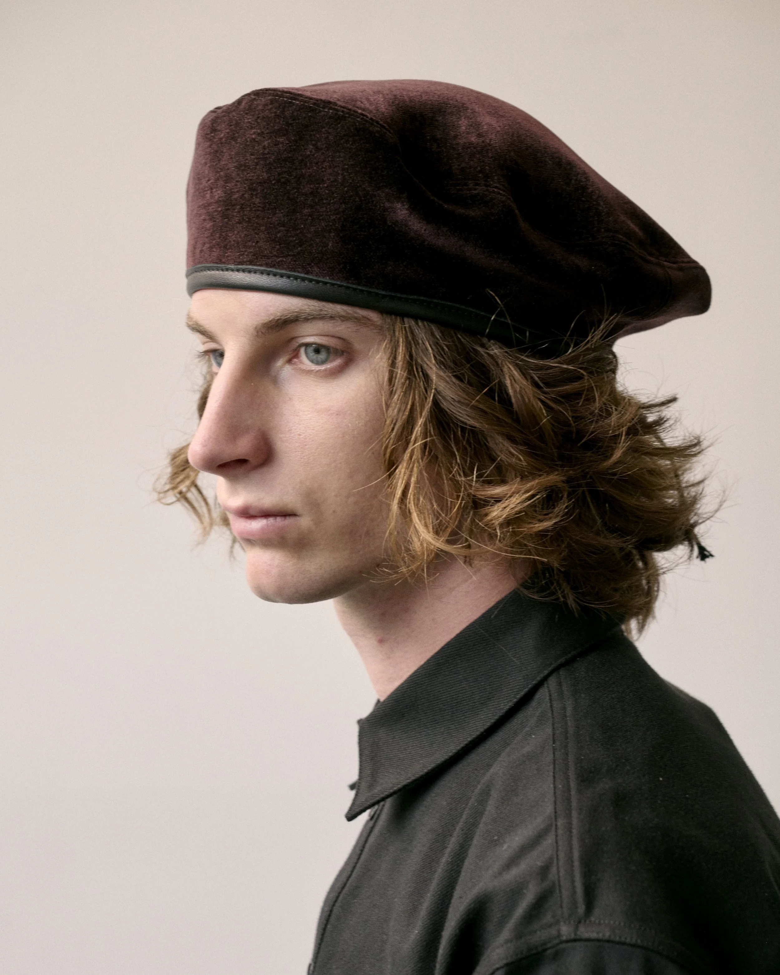 Violet Velvet Beret