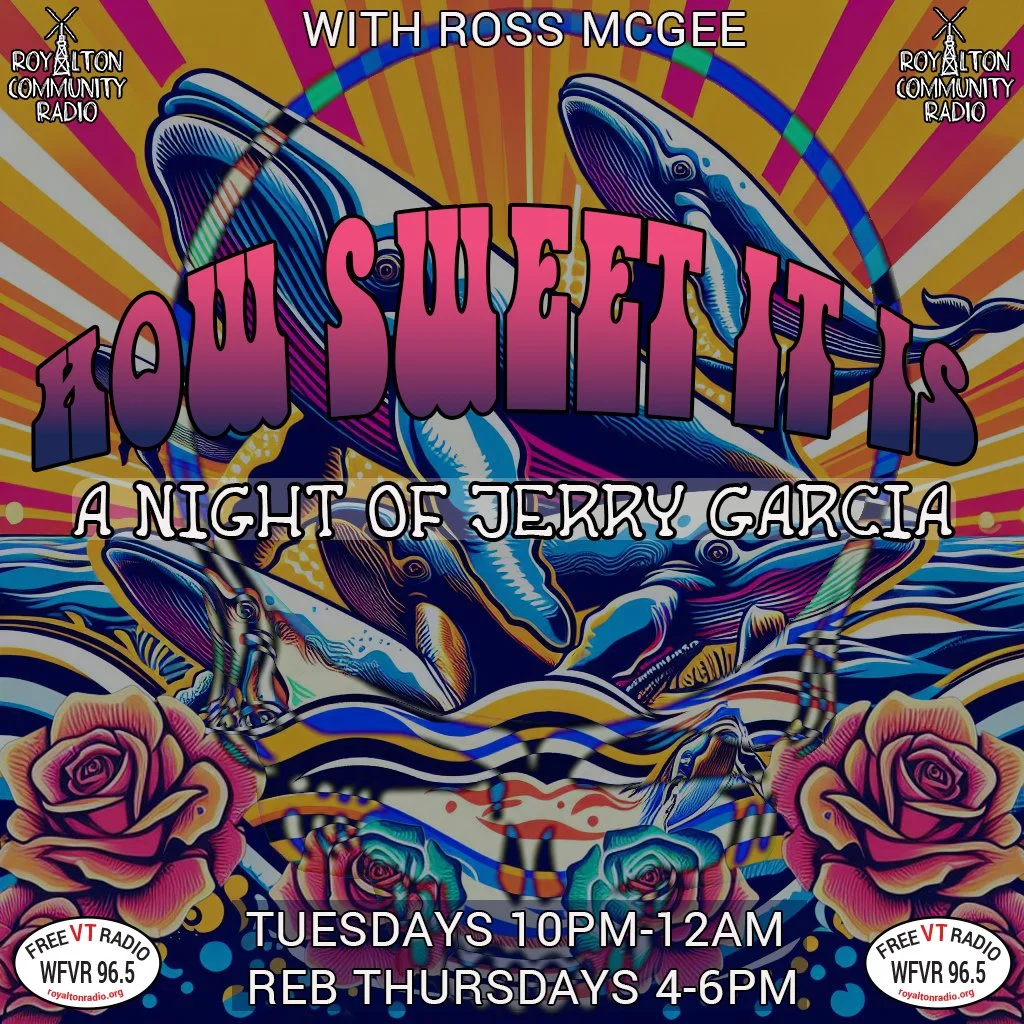 colorful poster with whales and a hidden steal your face skull