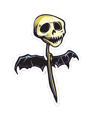 Skull Bat On A Stick
