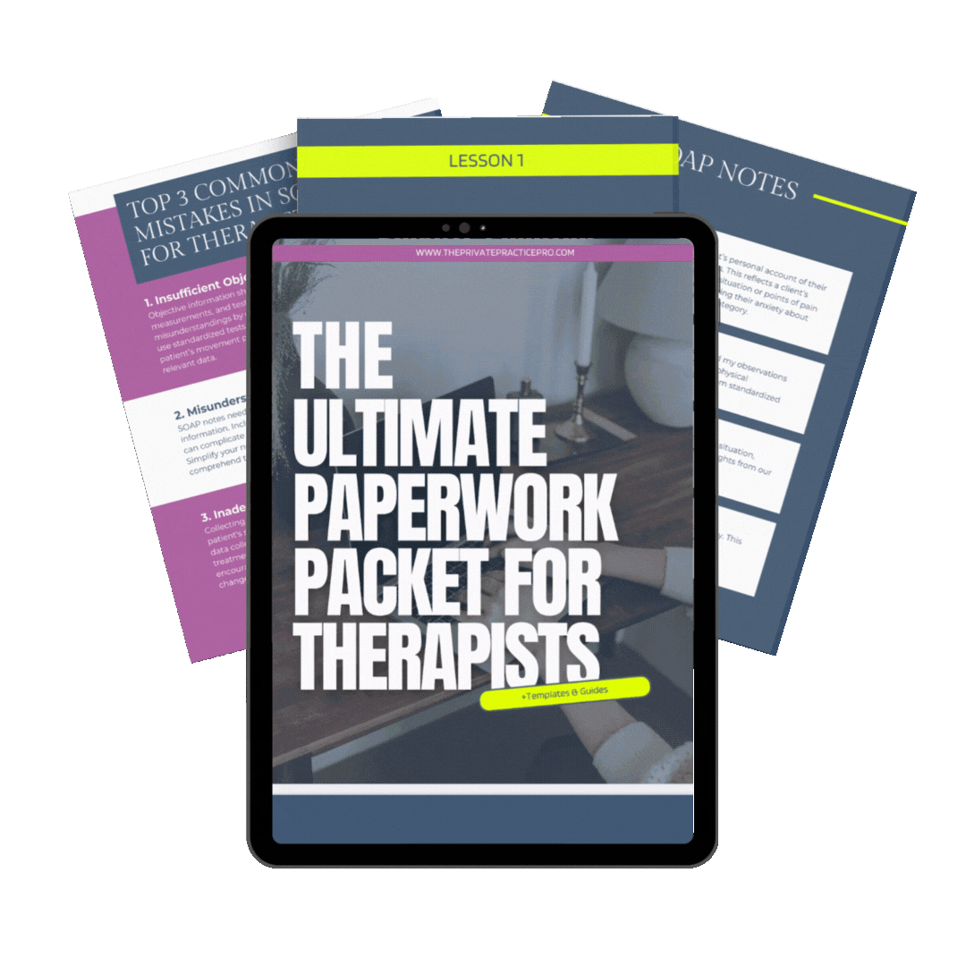 Therapist Paperwork Packet