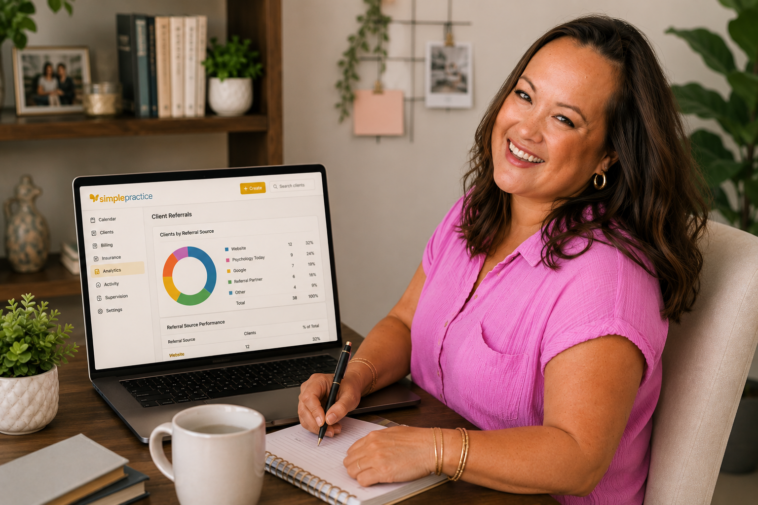 Kelley Stevens tracking her referrals in SimplePractice - The Private Practice Pro