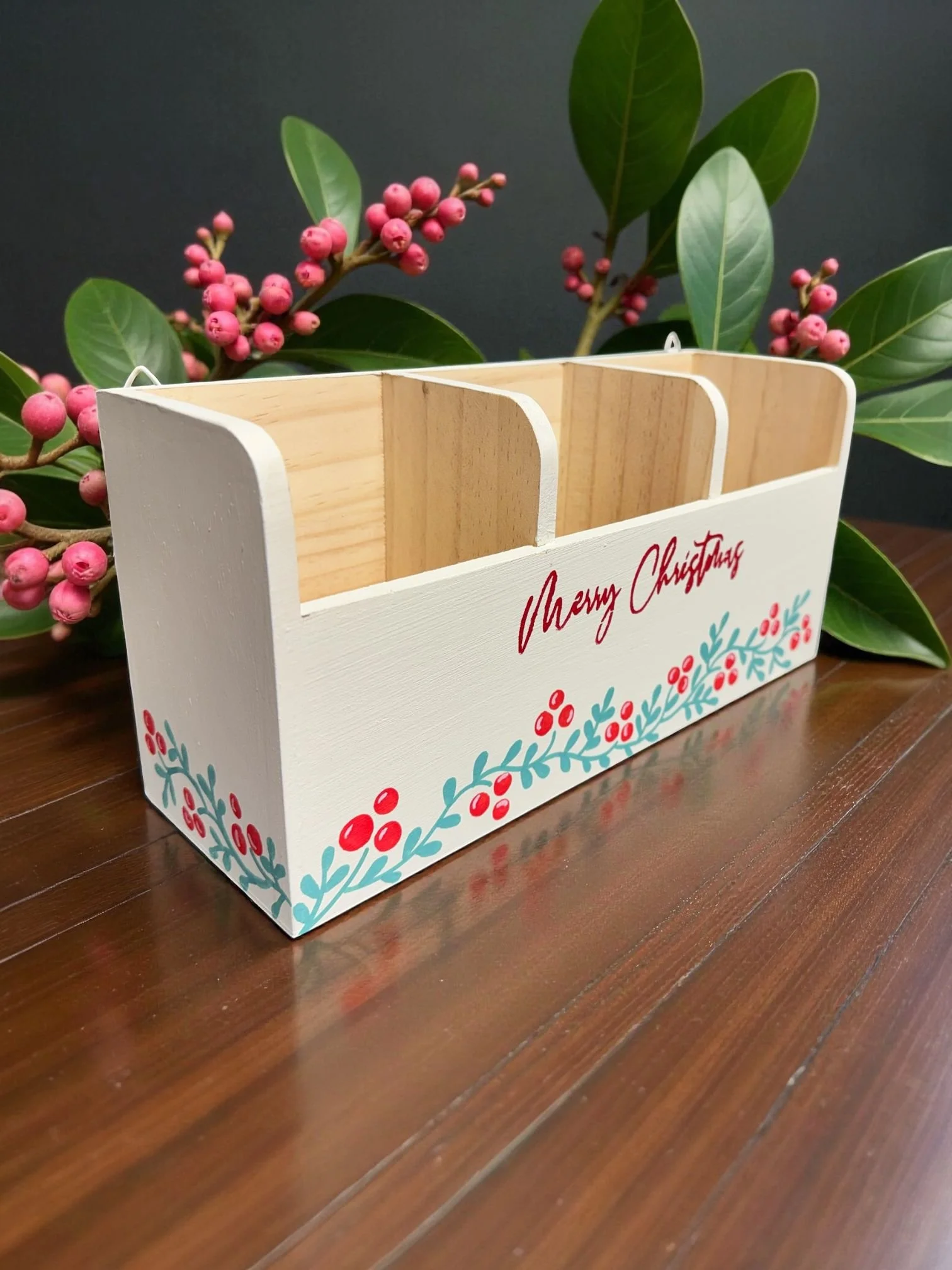Handpainted Wooden Utensils Holder # 4